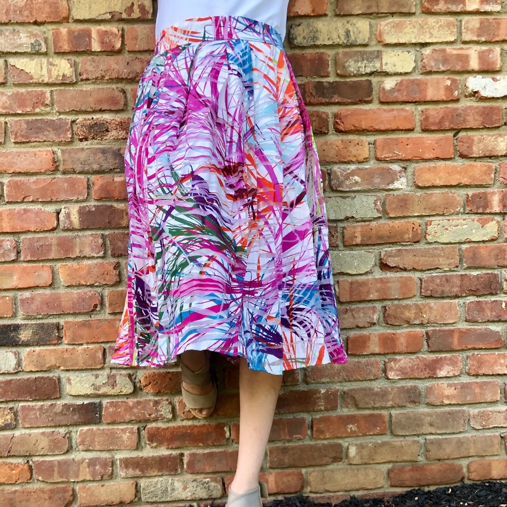 Beautiful Colors! A-Line Midi Skirt